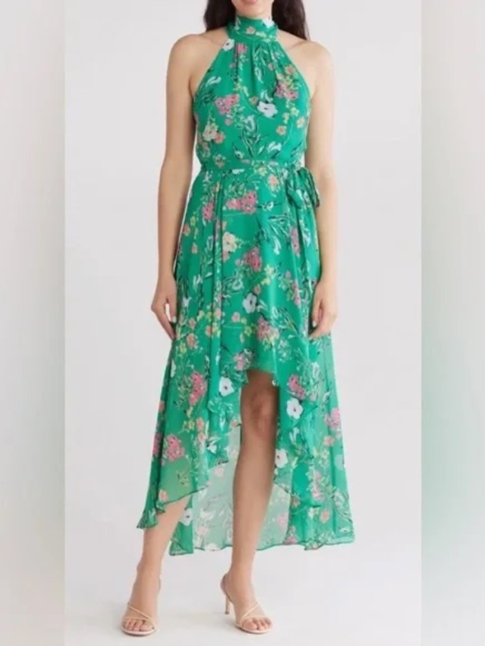 NWT Eliza J Floral Sleeveless High-Low Dress - size 6
